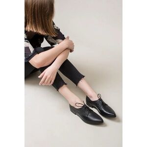 14th & Union Black Leather Derby Oxford Shoes - Size 5